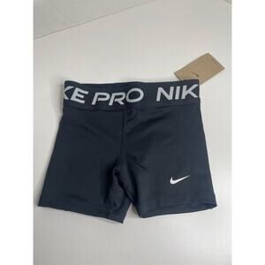 NEW Nike Pro Girls Size Small Black Training Compression Shorts